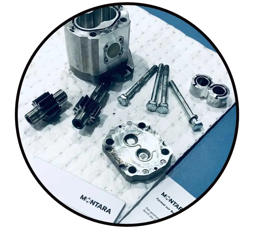 Zahndradpumpe Hydraulik zerlegt